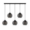 Elegant Black Wall Lamp, Metal Body, 10 x 12 cm, Height 100 cm, E14 Max 40W, IP20 | Glamorous Hotel-Style Lighting for Modern Spaces