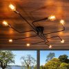 Elegant Black Wall Lamp, Metal Body, 10 x 12 cm, Height 100 cm, E14 Max 40W, IP20 | Glamorous Hotel-Style Lighting for Modern Spaces