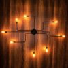 Elegant Black Wall Lamp, Metal Body, 10 x 12 cm, Height 100 cm, E14 Max 40W, IP20 | Glamorous Hotel-Style Lighting for Modern Spaces