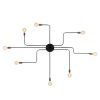 Elegant Black Wall Lamp, Metal Body, 10 x 12 cm, Height 100 cm, E14 Max 40W, IP20 | Glamorous Hotel-Style Lighting for Modern Spaces