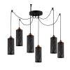 Elegant Black Wall Lamp, Metal Body, 10 x 12 cm, Height 100 cm, E14 Max 40W, IP20 | Glamorous Hotel-Style Lighting for Modern Spaces