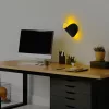 Stylish black wall lamp, metal housing, 17 x 12 x 13 cm | IP20 rated, LED 1W 3000K | Perfect for modern interior design, an elegant lighting solution for living rooms, bedrooms and offices