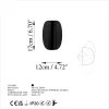 Stylish black wall lamp, metal housing, 17 x 12 x 13 cm | IP20 rated, LED 1W 3000K | Perfect for modern interior design, an elegant lighting solution for living rooms, bedrooms and offices