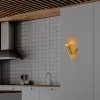 Elegant gold wall lamp, metal housing, 17 x 12 x 13 cm | IP20, LED 1W 3000K | Stylish lighting for modern interior design, perfect for living room, bedroom and hallway atmosphere