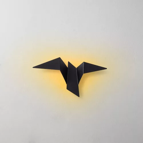 Stylish black wall lamp, metal housing, 31 x 12 x 16 cm | IP20 rated, LED 1W 3000K | Perfect for modern interior design, an elegant lighting solution for living rooms and bedrooms
