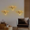 Elegant Gold Wall Lamp, Metal Body, 56 x 14 x 24 cm | IP20, LED 1W 3000K | Stylish Lighting for Modern Home Decor, Living Room & Bedroom | Durable Metal Base Plate, Perfect for Any Space
