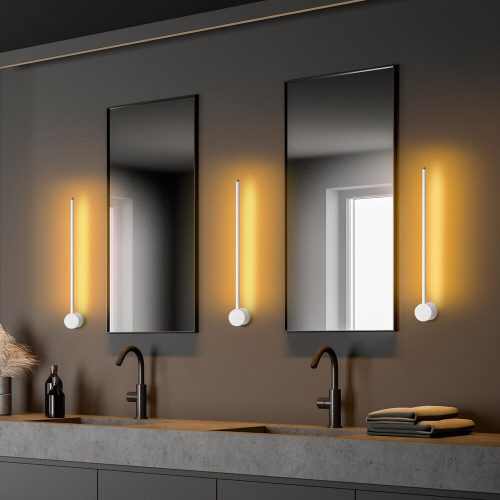 Stylish white wall lamp, metal housing, 62 x 10 x 7 cm | IP20, SMD LED 8W 3000K | Perfect for modern interior design, an elegant lighting solution for living rooms, bedrooms and offices