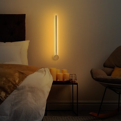 Elegant Gold Wall Lamp, Metal Body, 62 x 10 x 7 cm | SMD LED 8W 3000K | IP20 Rated | Stylish Lighting for Modern Home Decor, Living Room & Bedroom | Durable Metal Base Plate Design