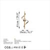 Elegant Gold Wall Lamp, Metal Body, 16 x 41 x 25 cm | SMD LED 11W 3000K | Stylish Lighting for Modern Home Decor, IP20 Rated, Durable Metal Base Plate, Perfect for Living Room & Bedroom Ambiance