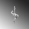 Stylish Chrome Wall Lamp, Metal Body, 16 x 41 x 25 cm | SMD LED 11W 3000K | IP20 Rated | Modern Design for Living Room, Bedroom & Office | Durable Metal Base Plate, Elegant Lighting Solution