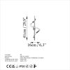 Stylish Chrome Wall Lamp, Metal Body, 16 x 41 x 25 cm | SMD LED 11W 3000K | IP20 Rated | Modern Design for Living Room, Bedroom & Office | Durable Metal Base Plate, Elegant Lighting Solution
