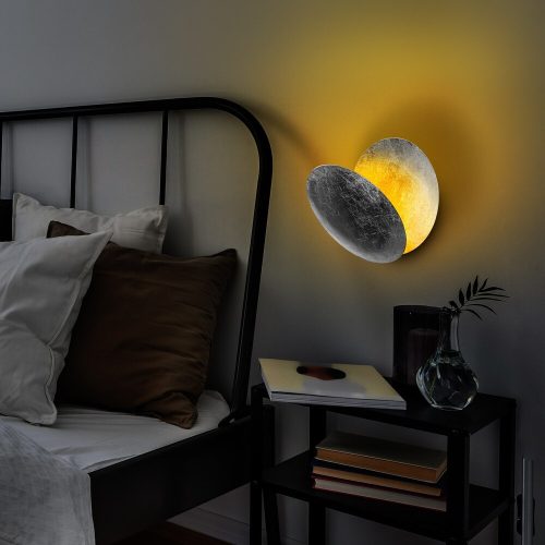 Stylish Silver Wall Lamp, Metal Body, 25 x 25 x 16 cm | SMD LED 5W 3000K | IP20 Rated | Perfect for Modern Home Decor, Living Room, Bedroom & Office Spaces, Elegant & Functional Lighting Solution