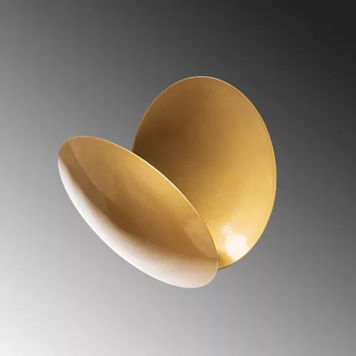 Elegant gold wall lamp, metal housing, 25 x 25 x 16 cm | SMD LED 5W 3000K | Stylish lighting for modern interior design, IP20 rating, perfect for living room, bedroom and hallway atmosphere