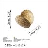 Elegant Gold Wall Lamp, Metal Body, 21 x 21 x 15 cm | SMD LED 5W 3000K | Stylish Lighting for Modern Home Decor, IP20 Rated, Perfect for Living Room & Bedroom Ambiance