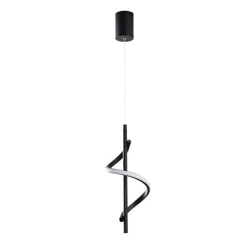 Elegant black chandelier, metal body, width 16 cm, adjustable height 50-100 cm | SMD LED 11W 3000K | Stylish lighting for modern interior design, IP20 rating, perfect for living room and dining room
