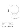 Stylish Black Wall Lamp, Metal Body, 33 x 46 x 6 cm | Integral LED 12W 3000K | IP20 Rated | Perfect for Modern Home Decor & Ambient Lighting | Durable Metal Base Plate, Elegant Design
