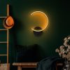 Stylish Black Wall Lamp, Metal Body, 33 x 46 x 6 cm | Integral LED 12W 3000K | IP20 Rated | Perfect for Modern Home Decor & Ambient Lighting | Durable Metal Base Plate, Elegant Design