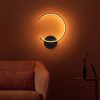 Stylish Black Wall Lamp, Metal Body, 33 x 46 x 6 cm | Integral LED 12W 3000K | IP20 Rated | Perfect for Modern Home Decor & Ambient Lighting | Durable Metal Base Plate, Elegant Design