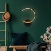 Stylish Black Wall Lamp, Metal Body, 33 x 46 x 6 cm | Integral LED 12W 3000K | IP20 Rated | Perfect for Modern Home Decor & Ambient Lighting | Durable Metal Base Plate, Elegant Design