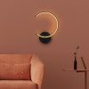 Stylish Black Wall Lamp, Metal Body, 33 x 46 x 6 cm | Integral LED 12W 3000K | IP20 Rated | Perfect for Modern Home Decor & Ambient Lighting | Durable Metal Base Plate, Elegant Design