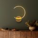 Elegant Gold Wall Lamp, Metal Body, 33 x 46 x 6 cm | Integral LED 12W 3000K | Stylish Design for Modern Home Decor | IP20 Rated, Perfect for Living Room, Bedroom & Hallway Lighting
