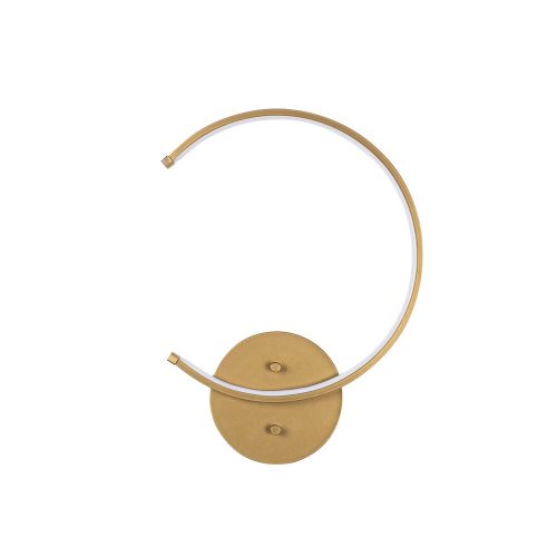 Elegant gold wall lamp, metal housing, 33 x 46 x 6 cm | Integrated LED 12W 3000K | Stylish design for modern interior design | Rated IP20, perfect for lighting living rooms, bedrooms and corridors