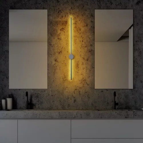 Stylish gray wall lamp, metal housing, 91 x 10 x 7 cm | IP20 rated, SMD LED 13W 3000K | Perfect for modern living rooms and bedrooms, slim design with a durable metal base