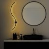 Stylish Black Wall Lamp, Metal Body, 90 x 17 x 10 cm | SMD LED 14W 3000K | Durable Metal Base Plate (7 cm Diameter) | IP20 Rated | Perfect for Modern Home Decor & Ambient Lighting