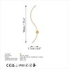 Elegant Gold Wall Lamp, Metal Body, 90 x 17 x 10 cm | SMD LED 14W 3000K | Stylish Lighting for Modern Home Decor, IP20 Rated, Perfect for Living Room & Bedroom Ambiance