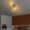 Elegant Black Chandelier, Metal Body, 67 cm Width x 5 cm Height x 10 cm Depth | Integral LED 16W 3000K | Stylish Lighting for Modern Home Decor, Dining Room & Living Spaces, IP20 Rated