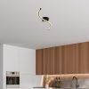 Elegant Black Chandelier, Metal Body, 67 cm Width x 5 cm Height x 10 cm Depth | Integral LED 16W 3000K | Stylish Lighting for Modern Home Decor, Dining Room & Living Spaces, IP20 Rated