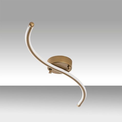 Elegant gold chandelier, metal body, 67 cm width x 5 cm height x 10 cm depth | Integrated LED 16W 3000K | Stylish lighting for modern interior design, dining and living spaces, IP20 rating