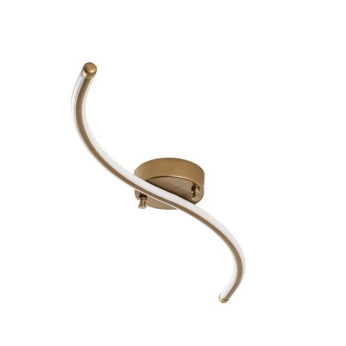 Elegant gold chandelier, metal body, 67 cm width x 5 cm height x 10 cm depth | Integrated LED 16W 3000K | Stylish lighting for modern interior design, dining and living spaces, IP20 rating