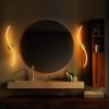 Elegant Gold Wall Lamp, Metal Body, 67 cm Height x 10 cm Width x 5 cm Depth | Integral LED 16W 3000K | Stylish Lighting for Modern Home Decor, Living Room, Bedroom & Office Spaces