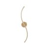 Elegant Gold Wall Lamp, Metal Body, 67 cm Height x 10 cm Width x 5 cm Depth | Integral LED 16W 3000K | Stylish Lighting for Modern Home Decor, Living Room, Bedroom & Office Spaces