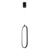 Elegant Black Chandelier, Metal Body, Adjustable Height 60-110 cm | 17 cm Width, 10 cm Depth | SMD LED 16W 3000K | Stylish Lighting for Modern Home Décor & Dining Spaces, IP20 Rated