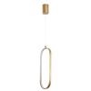 Elegant Gold Chandelier, Metal Body, Adjustable Height 60-110 cm, 17 cm Width, 10 cm Depth | SMD LED 16W 3000K | Stylish Lighting for Modern Home Décor & Dining Spaces, IP20 Rated