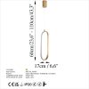Elegant Gold Chandelier, Metal Body, Adjustable Height 60-110 cm, 17 cm Width, 10 cm Depth | SMD LED 16W 3000K | Stylish Lighting for Modern Home Décor & Dining Spaces, IP20 Rated
