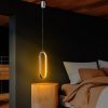 Elegant Chrome Chandelier, Metal Body, Adjustable Height 60-110 cm, 17 cm Width, LED 16W 3000K, IP20 | Modern Lighting Fixture for Living Room, Dining Room & Entryway, Stylish & Functional Design