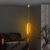 Elegant Chrome Chandelier, Metal Body, Adjustable Height 60-110 cm, 17 cm Width, LED 16W 3000K, IP20 | Modern Lighting Fixture for Living Room, Dining Room & Entryway, Stylish & Functional Design