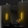 Elegant Chrome Chandelier, Metal Body, Adjustable Height 60-110 cm, 17 cm Width, LED 16W 3000K, IP20 | Modern Lighting Fixture for Living Room, Dining Room & Entryway, Stylish & Functional Design