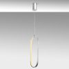 Elegant Chrome Chandelier, Metal Body, Adjustable Height 60-110 cm, 17 cm Width, LED 16W 3000K, IP20 | Modern Lighting Fixture for Living Room, Dining Room & Entryway, Stylish & Functional Design