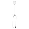 Elegant Chrome Chandelier, Metal Body, Adjustable Height 60-110 cm, 17 cm Width, LED 16W 3000K, IP20 | Modern Lighting Fixture for Living Room, Dining Room & Entryway, Stylish & Functional Design