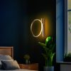 Elegant Gold Wall Lamp, Metal Body, 30 cm Diameter, 50 cm Depth | IP20 Rated, Integral LED 12W 3000K | Perfect for Modern Living Rooms, Bedrooms & Hallways, Stylish & Functional Lighting Solution