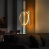 Elegant Gold Wall Lamp, Metal Body, 30 cm Diameter, 50 cm Depth | IP20 Rated, Integral LED 12W 3000K | Perfect for Modern Living Rooms, Bedrooms & Hallways, Stylish & Functional Lighting Solution