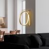 Elegant Gold Wall Lamp, Metal Body, 30 cm Diameter, 50 cm Depth | IP20 Rated, Integral LED 12W 3000K | Perfect for Modern Living Rooms, Bedrooms & Hallways, Stylish & Functional Lighting Solution
