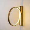 Elegant Gold Wall Lamp, Metal Body, 30 cm Diameter, 50 cm Depth | IP20 Rated, Integral LED 12W 3000K | Perfect for Modern Living Rooms, Bedrooms & Hallways, Stylish & Functional Lighting Solution