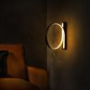 Stylish Black Wall Lamp, Metal Body, 30 cm Diameter, 50 cm Depth | IP20 Rated, Integral LED 12W 3000K | Perfect for Modern Home Decor, Elegant Lighting Solution for Any Room