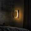 Stylish Black Wall Lamp, Metal Body, 30 cm Diameter, 50 cm Depth | IP20 Rated, Integral LED 12W 3000K | Perfect for Modern Home Decor, Elegant Lighting Solution for Any Room