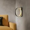 Stylish Black Wall Lamp, Metal Body, 30 cm Diameter, 50 cm Depth | IP20 Rated, Integral LED 12W 3000K | Perfect for Modern Home Decor, Elegant Lighting Solution for Any Room